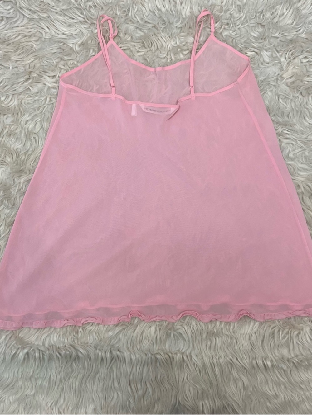 Victoria's Secret Light Pink‎ Chiffon CamisoleY2K lingerie Size Large